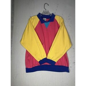 Vintage 1990s Ms Russ Retro Colorblock Blouse w/ Collar | RARE | Tagged Sz: 1X